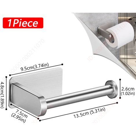 (1 porte-papier toilette argenté B) Porte-papier toilette pour salle de bain, distributeur de papier absorbant adhésif, accessoires de rangement pour WC et cuisine (1/5)