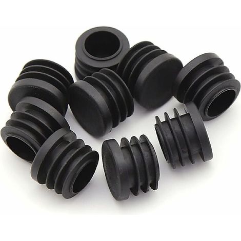 Ahlsen Stuhlbeinkappe, runde Kunststoffkappe, 30 Stück, schwarze Rohrendkappe, Stuhlgleiter, runde Kappe, Möbelschutzkappe, Stuhl-/Beinrohrabdeckungseinsatz (25 mm), Funktion (1/5)