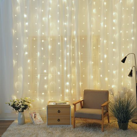 Leuchtender LED-Vorhang 2x2M Kaltes Licht (1/2)