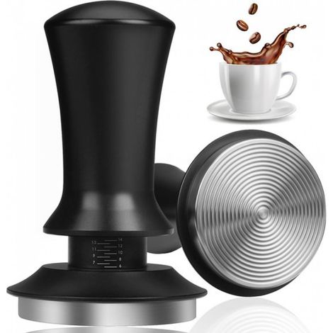 Tasseur à expresso 53 mm : Tasseur manuel ajustable pour porte-filtres de 53, 3 et 54 mm – à ressort – ensemble de tasseurs calibrés à pression constante – accessoires de tassage – cadeau idéal pour l (1/5)