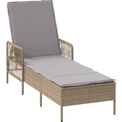 Maison Exclusive - Sonnenliege Beige und Hellgrau 200 x 55 x 92 c