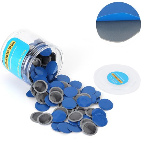 Lot de 20 rustines auto-adhésives pour pneu tubeless 1,3 pouce, réparation crevaison rapide voiture et moto, patch caoutchouc froid sans chambre à air (1/5)