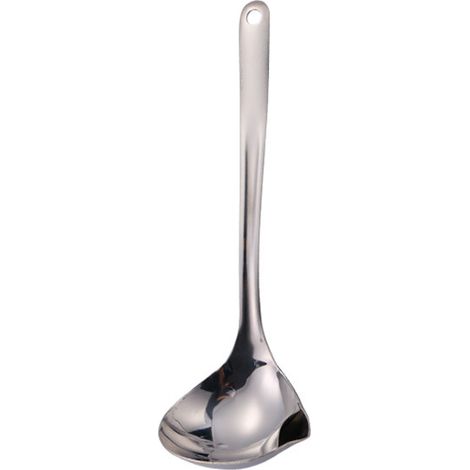 Separador de grasa, cucharón para sopa, espumadera, filtro de grasa de acero inoxidable, cucharas de cocina de primera calidad con mangos largos. (1/5)