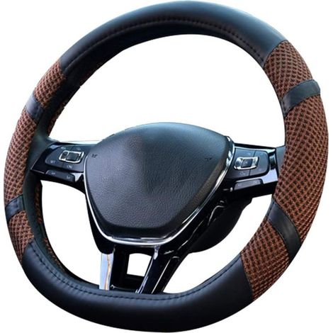 D Shape Cover Wheel of Car High Quality Wheel Universal Breathable Wheel Durablede Protector Non for diameter 38cm(15") (D- Coffee)-