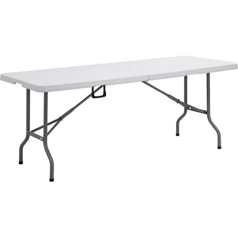 Table rectangulaire avec plateau et piétements pliants cm 76 x 183 x h. 74  jardin terrasse fête