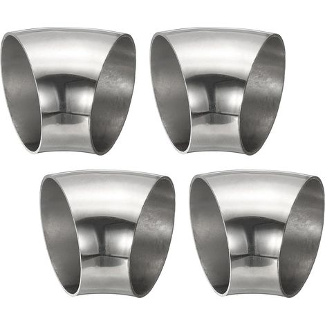 4pcs Coude À 45 Degrés Avec Mandrin, 60mm Diamètre Extérieur Acier D'Échappement Raccord De Tuyauterie Inoxydable 304 Pour Tuyau - 54 mm (1/5)