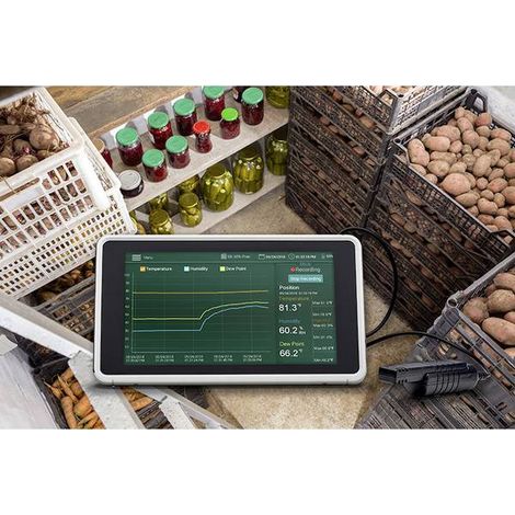 Extech RH550 Igrometro Nero con Touchscreen