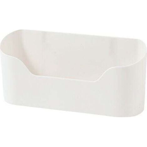 Set di 2 organizer autoadesivi bianchi per ante di mobili da cucina, bagni, frigoriferi e piccoli oggetti.