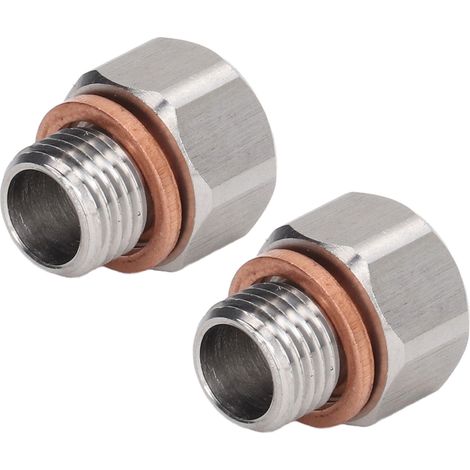 Metrischer Anschlussadapter 1/8 Zoll NPT-Innengewinde auf M12x1,25-Außengewinde, Aluminiumlegierung, für Automobile (1/5)