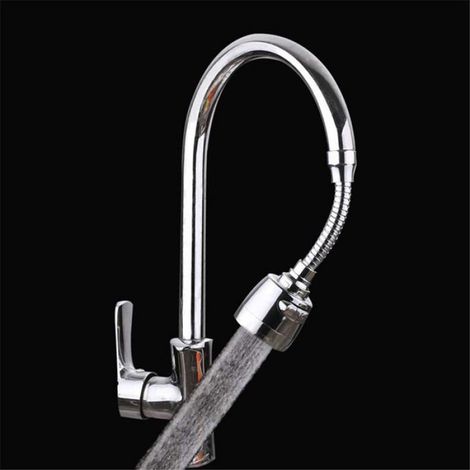 Tête De Pulvérisation Pour Robinet - Rotation 360° - Deux Modes Eau - Flexible - Compatible Cuisine Lavabo Salle De Bain - 1 Pièce (1/4)