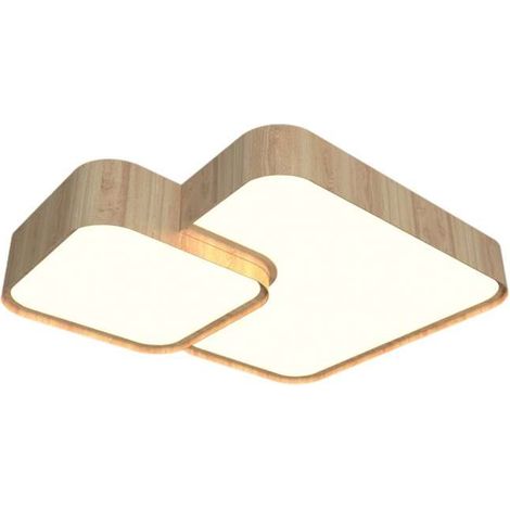 Plafón led modelo Isola acabado natural, 8cm(alto) 50cm(ancho) 50cm(fondo) . (1/3)