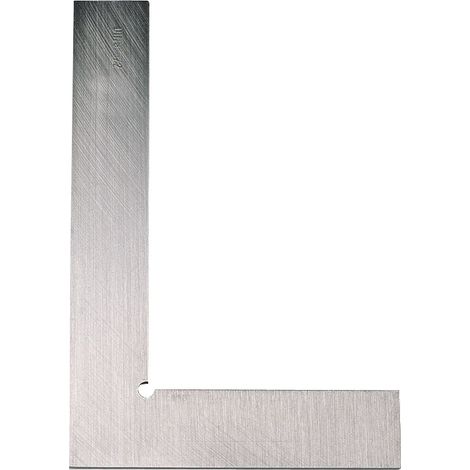 Équerre de mécanicien simple 90° DIN875/2 en acier au carbone poli sans butée 250x165 mm MIB WHP2-250X165