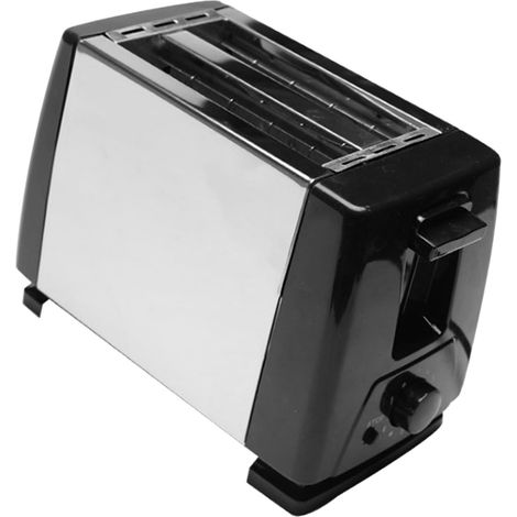 Grille-pain noir 2 tranches, fentes extra larges, appareil à sandwichs entièrement automatique, machine à petit-déjeuner multifonction, 220 V (UE) (1/5)