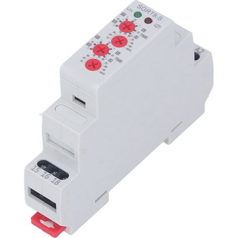 Relais temporisé multifonction électronique à répétition de cycle avec indicateur LED 5 A AC/DC 12-240 V (1/5)