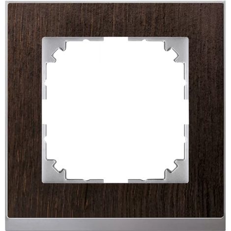 Merten M-Pure Decor-Rahmen, 1fach, Wenge/aluminium, M-Pure Decor MEG4010-3671 (1/2)