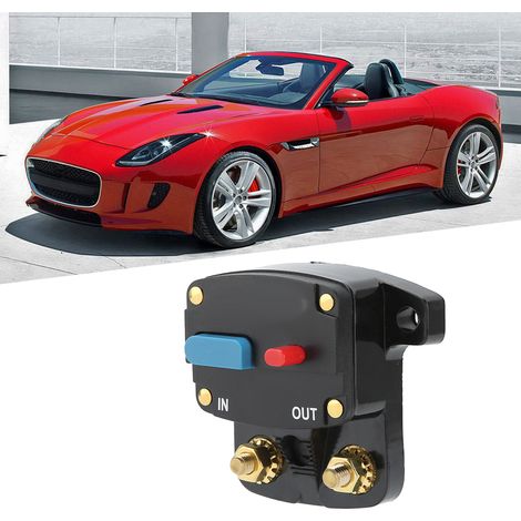 Bouton de réarmement automatique 12 V pour disjoncteur et fusible de récupération, 150 A, pour autoradio. (1/4)