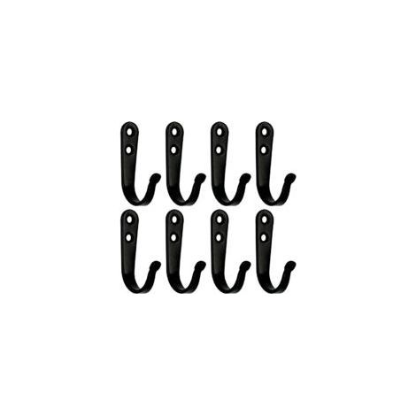 Schwarze, schlichte Haken, Wandhaken, schwarze Kleiderhaken, inklusive Befestigungsschrauben, 8 Stück (1/5)