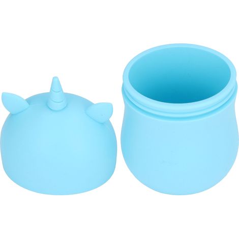 Gefrorenes Gesicht Silikon-Eisroller Einhorn Blaue Eiswürfelform Tragbare Kaltmassage (1/5)