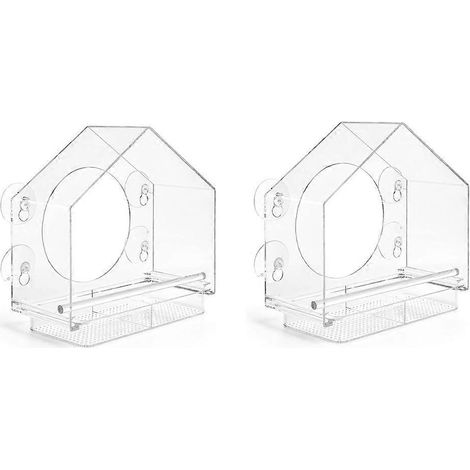Petite cage à oiseaux en plastique transparent pour petits oiseaux de compagnie (1/5)