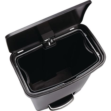 Poubelle à pédale frontale Rubbermaid noire 90L - 570 x 353 x 826 mm - SLIM JIM (1/4)