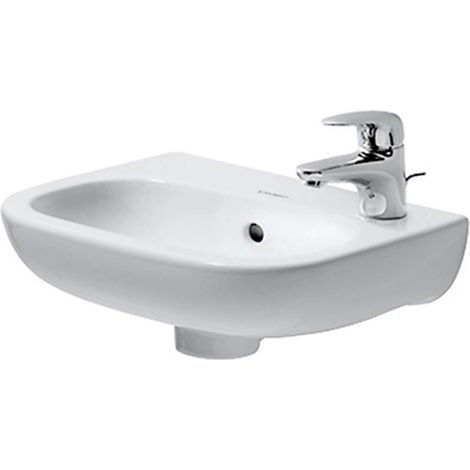 Duravit D-Code - Lavamani 36x27 cm, con 1 foro per miscelatore a destra, bianco alpino 07053600082 (1/3)