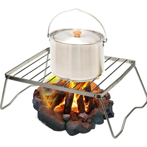 Acier Inoxydable Barbecue Grill, Pliable, vertical, portable, 25,5x15x12,5cm