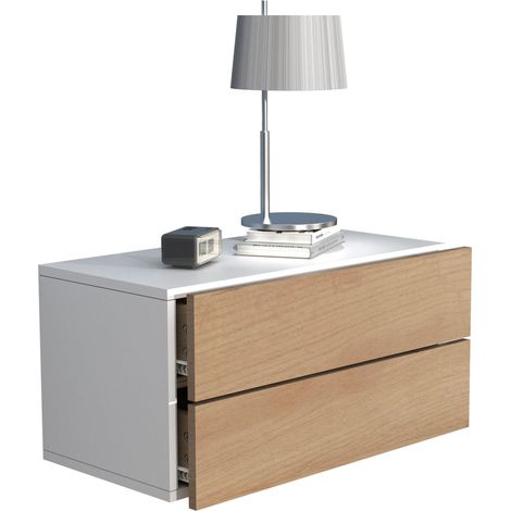 Muro de madera colgante de la mesita de noche Usal L 60 cm 30x60x32 - VCM