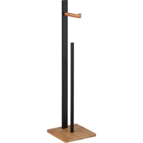 Portarotolo carta igienica design moderno 6 rotoli 50 x 15 x 15 cm in bambù naturale 130007921