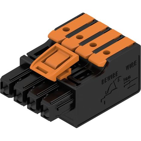 Boîtier pour connecteur CI Femelle, 4 contacts 1 rang , pas 5mm ( Prix pour Paquet de 6 )