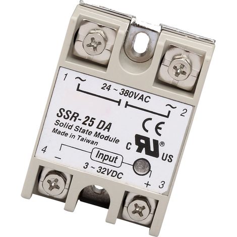 Relais statique monophasé à faible bruit et sans étincelles, module de relais SSR 25DA pour applications de contrôle de puissance