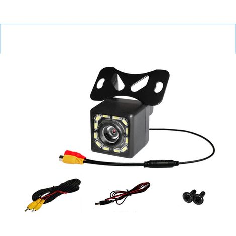 Cámara de visión trasera para coche, visión nocturna, Ultra HD, IP68, 12 V, 170 grados, LED, color negro (1/5)