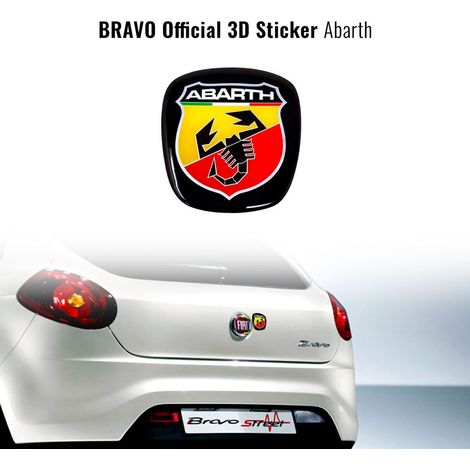 Adesivo Abarth 3D Ricambio Logo per Fiat - Confezione: SINGOLO