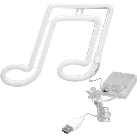 Lampe néon LED en forme de note de musique, veilleuse néon, lampe murale de concert, lampe murale de fête, lampe néon rose (1/5)