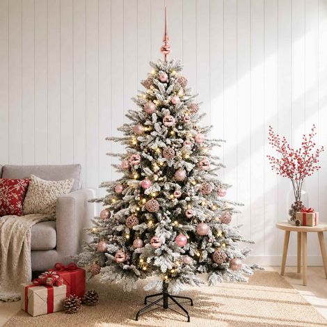 vidaXL Árbol de Navidad artificial con bolas 150 cm 150 LED (1/5)