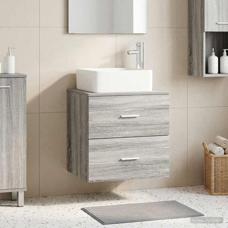Vanidad con Lavabo de Pared  gris 49,5 x 41 x 63 cm