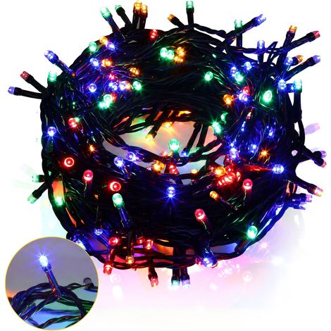 TolleTour 30M 300 LED Lichterkette Bunt Schwarzes Kabel Weihnachtsdeko Garten Balkon Party (1/5)