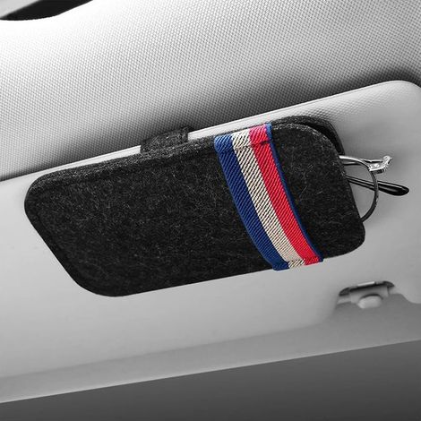 Porte-Lunettes de Voiture, Clip de Support de Lunettes de Soleil de Visière de Voiture, Protège Lunettes, Universel Voiture Accessoires Interieur, pour Le Stockage de Lunettes(Noir (1/5)
