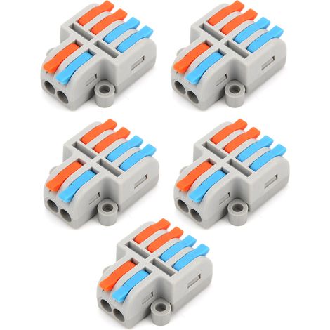 Packung mit 5 Hebelmutterverbindern, Schnellsortierung, kompakte Spleißverbindung für starre/flexible Kabel 250 V/4 kV 32APCT-42 (1/5)