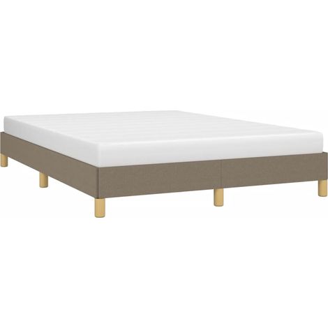 Cadre de lit sans matelas taupe 140x200 cm tissu vidaXL (1/5)