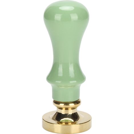 Manche vert herbe pour sceau de cire mini vintage, outil artisanal pour sceller enveloppes et cartes d'invitation - fourniture de tampon postal.