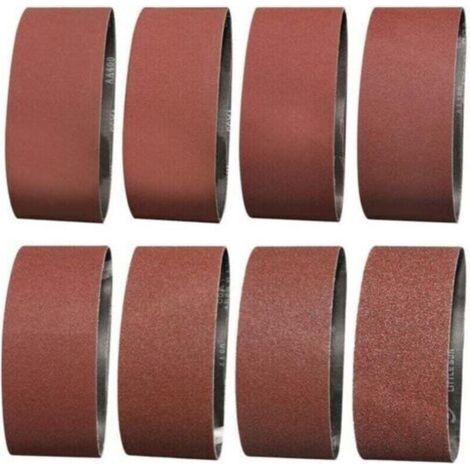 Promotion Bande Abrasive 75X457 mm- Grains 1 X 40/60 & 2 X 80/120/180/240/320/400 Bande de Ponceuse pour le Ponçage, le Polissage et le Dépoussiérage, Idéale pour le Bois (14 Pièces)---Crezuo (1/2)
