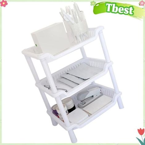 Tbest étagère de salle de bain Organisateur de Comptoir de Salle de Bain à 3 Niveaux, étagère de Rangement de Maquillage meuble bac (1/5)