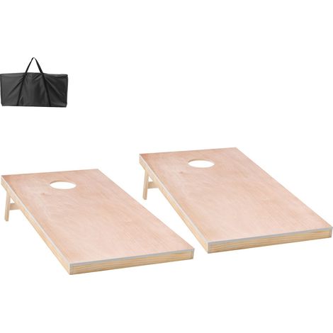 Cornhole-Set, 120 x 60 cm, Massivholzbretter, tragbarer Wurfsack für Garten, Hof und Strand (1/5)