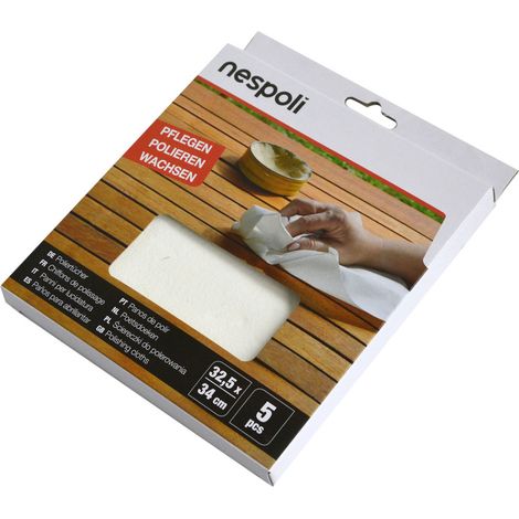 Nespoli Poliertuch 32,5 x 34 cm 5er Pack, pflegen, polieren, wachsen fusselfrei