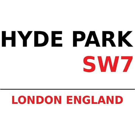 Panneau en bois 30x40 cm Londres Angleterre Hyde Park SW7 (1/3)
