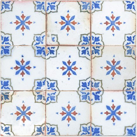 Carrelage Vintage Bleu Emporion 33x33x0,95 cm Selvora - Sol et mur intérieur (vendu par carton de 1,09 m²) - RO'MA CARRELAGE