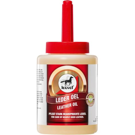 Olio per il cuoio con pennello integrato Leather Oil ideale per cuoio usurato e molto sollecitato 450 ml