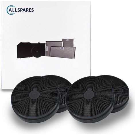 Filtro de carbón AllSpares (4 uds.) para campanas extractoras compatibles con Bomann KF561, PKM CF110 y Respekta MIZ0023 (Ø164 mm) (1/5)