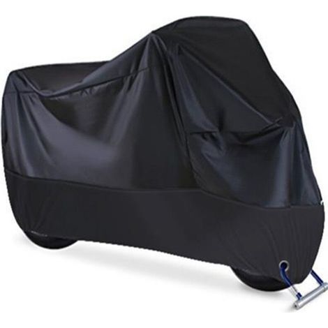 Telo coprimoto impermeabile per tutte le stagioni, antipolvere, resistente ai raggi UV, tessuto 190T resistente all'usura, nero. (1/2)