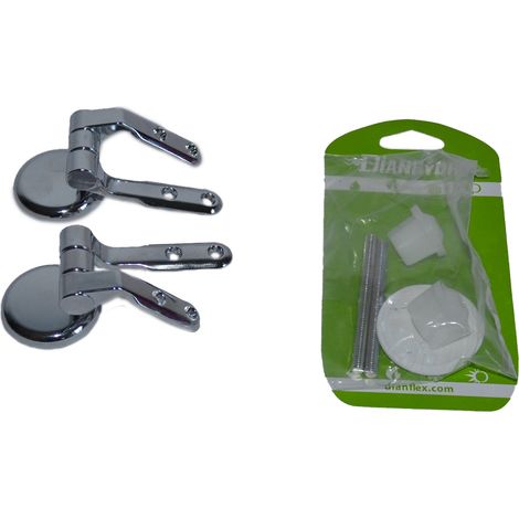 Coppia supporti in lega per sedili in legno blister cromo (1/3)